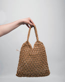 STRAW RATTAN BUCKET TOTE BAG 1974 - حقيبة