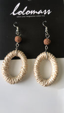 DROP WOVEN ROPE HOOP EARRINGS 2095 - حلق