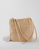 STRAW RATTAN BUCKET SHOULDER BAG 1968 - حقيبة