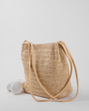 STRAW RATTAN BUCKET SHOULDER BAG 1968 - حقيبة