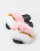 FOX FUR SLIPPERS FUZZY SLIDES 2024 - سلبرز