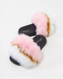 FOX FUR SLIPPERS FUZZY SLIDES 2024 - سلبرز