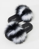 FOX FUR SLIPPERS FUZZY SLIDES 2023 - سلبرز