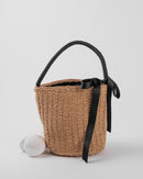 STRAW RATTAN BUCKET HAND BAG 1973 - حقيبة