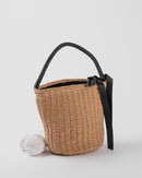 STRAW RATTAN BUCKET HAND BAG 1973 - حقيبة