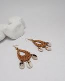 BOHEMIAN TEARDROP RATTAN HANDMADE EARRINGS 2160 - حلق