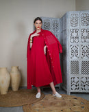 Collar Style with embroidered pocket and waist belted long sleeves with cuff embroidered cotton kaftan 3002 - قفطان