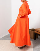 KLOSH DESIGN W/FRONT POCKET FOR BOTH SIDE AND CUFF SLEEVES DRESS 2574 - فستان