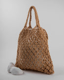 STRAW RATTAN BUCKET TOTE BAG 1974 - حقيبة