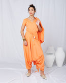 Oversized Embroidered design with Waist belted and sleeveless short Inner, Sherwal loose pants 3 pcs set Kaftan 2744 - قفطان