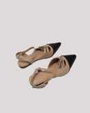 Elegant outdoor ankle strap flats with Women Buckle decor point toe flats 2781 - حذاء