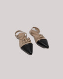 Elegant outdoor ankle strap flats with Women Buckle decor point toe flats 2781 - حذاء