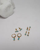 Geometric Decor earrings 3pairs 2847 - اكسسوارات