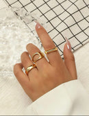 Hollow Out Cuff Ring 3pcs 2867 - قلادة