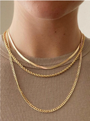 Minimalist Chain Layered necklace 2871 - اكسسوارات