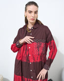 Collar Style with embroidered pocket and waist belted long sleeves with cuff embroidered cotton kaftan 4188 - قفطان