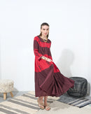 Klosh Design with front embroidered and style buttons, half quarter sleeves cotton kaftan 4191 - قفطان