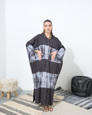 Oversized Collar design with front full stylish buttons, Embroidered shoulder and wide cuff cotton kaftan 4206 - قفطان