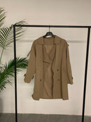 Double Breasted Belted with front buttons Coat 3632 - كوت