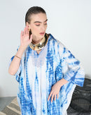 Oversized with embroidered neck design and embroidered sleeves cotton kaftan 4218 - قفطان