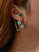 Geo traingle design Decor Earrings 3724 - حلق