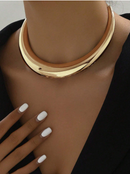 Fashionable Simple metal collar necklace 3728 - اكسسوارات