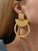 Geomatric Drop Earrings 3733 - حلق