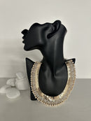 Rhinestone and Faux Pearl necklace 3768 - اكسسوارات