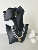 Fashionable double layer faux pearl necklace 3775 - اكسسوارات