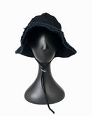 Wide brim fisherman cap with frayed edge 3778 - قبعة