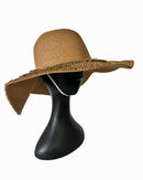 Women Spring travel straw hat with wide brim hat 3788 - قبعة