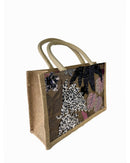 Flowers lightweight random pattern embroidery hand bag 3800 - حقيبة