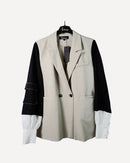 Solid Collar design with Dual Pocket and Long sleeves with stylish pocket Blazer 3828 - بليزر
