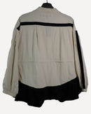 Women drawstring waist collar jacket 3836 - جاكيت