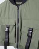 Buckle detail flap pocket crop vest 3838 - فست