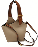 Women colorblock bucket hand bag and shoulder bag 3872 - حقيبة