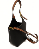 Women colorblock bucket hand bag and shoulder bag 3873 - حقيبة