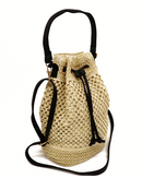 Mini drawstring design straw bag 3878 - حقيبة