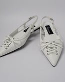 Women white flat shoes 3887 - صندل