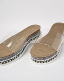 Transparent slippers for women wear outside shoes 3888 - صندل