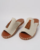 Women flats sandals with tassel 3899 - صندل