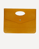 Fashionable yellow flap premium  pattern hand bags 3913 - حقيبة