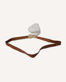 Women faux pearl décor belt for casual wear 3924 - حزام