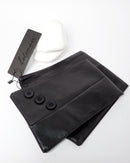 Lady black button waist jacket simple belt 3925 - حزام