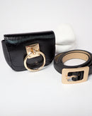 Mini metal buckle small fanny belt 3926 - حزام