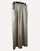 Women Solid color pleated wide leg pants 3938 - بنطلون