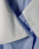 Haute striped women wide collared shirt 3943 - قميص