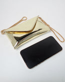 Envelope mini bag with metallic funky chain 3951 - حقيبة
