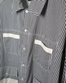 Striped design with front dual pockets and full sleeves Shirt 3955 - بلوزة