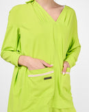 V-neck design with front pockets and Long sleeves, Elastic waist with straight pants Activewear 3958 - ملابس رياضية